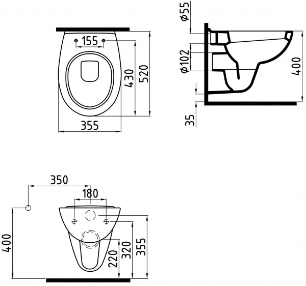     Bien TPKA052AMVP1W3000   +     Geberit Duofix Delta 458.124.21.1 3  1   , 