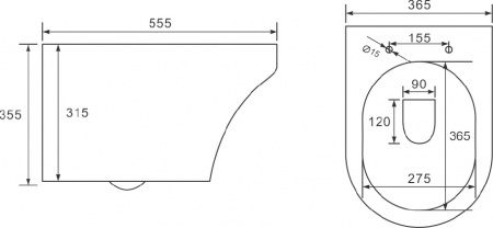 Унитаз подвесной Vincea Edge-M VT1-37 Унитаз подвесной Vincea Edge-M VT1-37