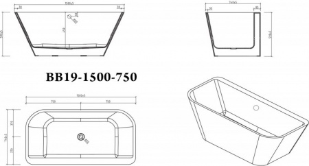   BelBagno BB19-1500-750 150x70