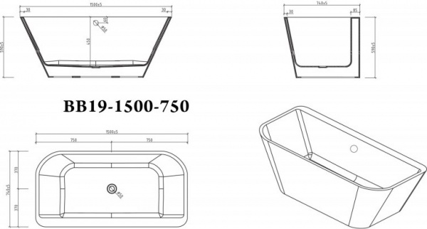   BelBagno BB19-1500-750 150x70