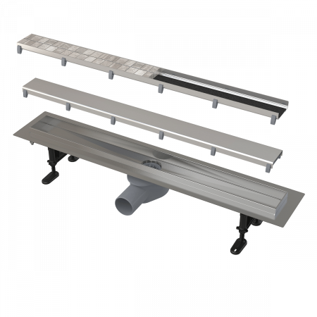 Душевой лоток (трап) из нержавейки Acoplast 750 мм. Двойная решетка. Душевой лоток (трап) из нержавейки Acoplast 750 мм. Двойная решетка.