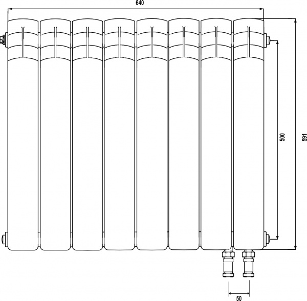  Royal Thermo Piano Forte 500 VDR noir sable, 8 , 