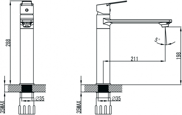 Смеситель Elghansa Wellesley 5644844 для кухонной мойки