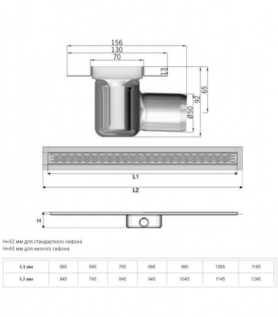 Душевой лоток ACO 408716 Душевой лоток ACO 408716