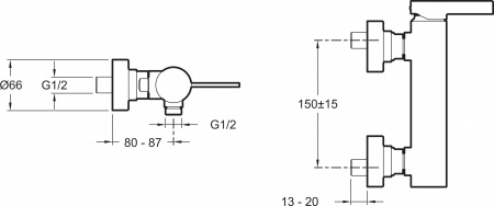  Jacob Delafon Stillness E12779-4-CP  