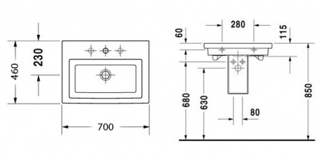 �������� Duravit 2ND Floor 0491700000 (70 ��)