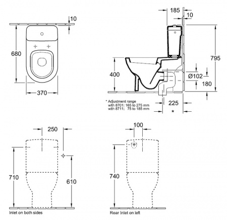 Унитаз-компакт Villeroy & Boch Subway 6610 1001 alpin Унитаз-компакт Villeroy & Boch Subway 6610 1001 alpin