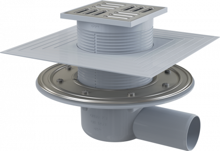 Трап для душа AlcaPlast 105x105/50, подводка боковая, комбинированный гидрозатвор SMART APV1324 Трап для душа AlcaPlast 105x105/50, подводка боковая, комбинированный гидрозатвор SMART APV1324