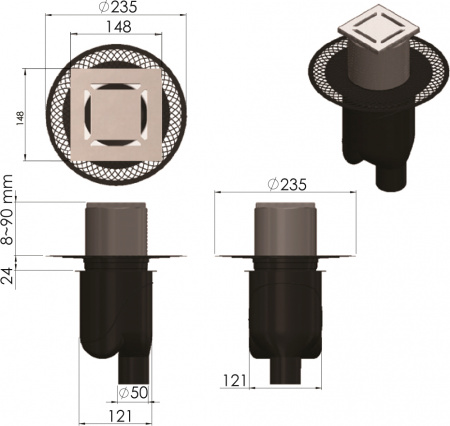 ������� ���� Berges Wasserhaus Platz Norma 092059 15x15 ��, ������