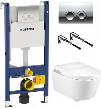 ��������  ������� ����������� ��� �������� Geberit Duofix Delta 458.124.21.1 3 � 1 � ������� ����� + ������ ��������� Roca Inspira in-wash