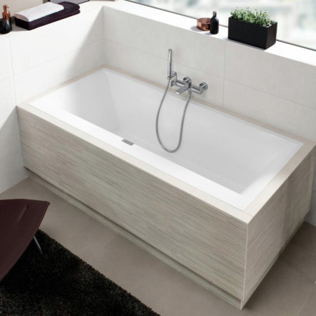 Акриловая ванна Villeroy & Boch Squaro Edge 12 UBQ170SQE2DV-RW 170x75, с ножками, слив-перелив, stone white Акриловая ванна Villeroy & Boch Squaro Edge 12 UBQ170SQE2DV-RW 170x75, с ножками, слив-перелив, stone white