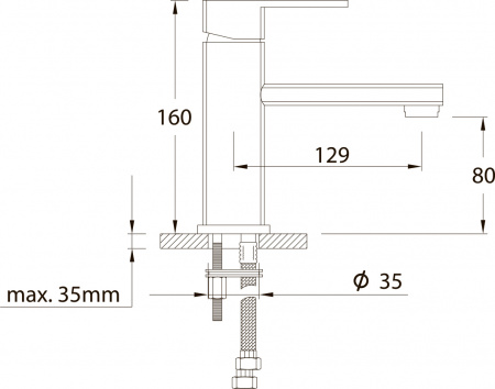 Смеситель Elghansa Mondschein White 1620235 для раковины