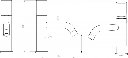  Boheme Stick 121-GCR  , gold diamond chrome