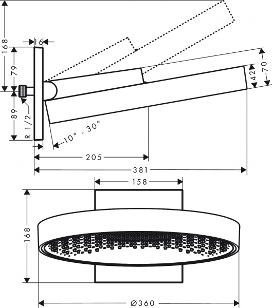   Hansgrohe Rainfinity 360 26230340   