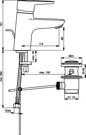  Ideal Standard Connect Blue B9914AA  