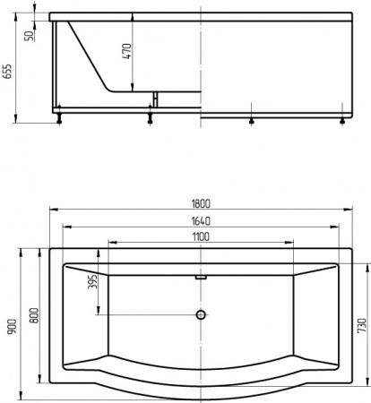 ��������� ����� ������� ������ GEL180-0000067 180x90 � ����������� �������