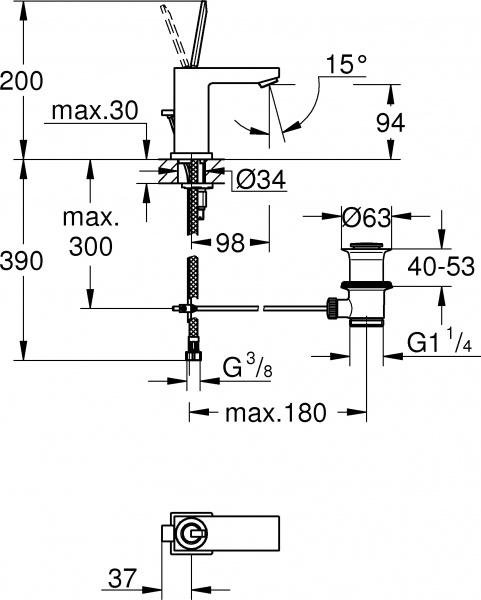  Grohe Eurocube Joy 23654000  