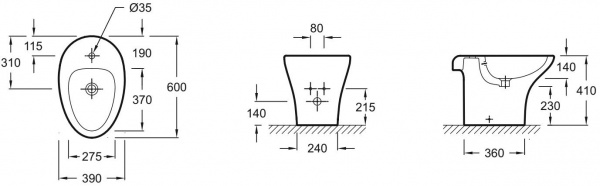   Jacob Delafon Nouvelle Vague EBD0002-00