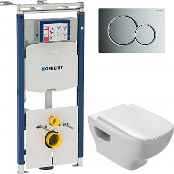 �������� ������ ��������� Jacob Delafon Struktura EDE102 � ����������� + ����������� Geberit Duofix Sigma 12 Plattenbau 111.362.00.5 + ������ ����� ����