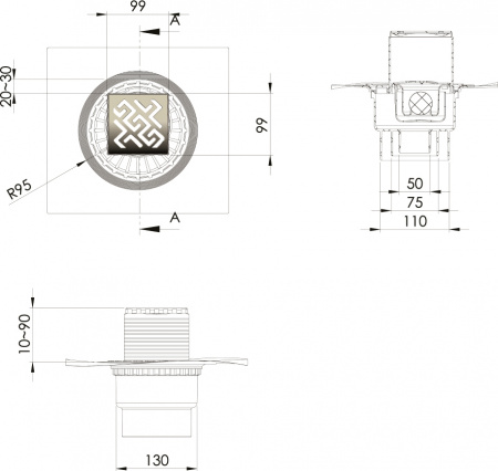 ������� ���� Berges Wasserhaus Zentrum Antik 090464 10 x10 ��, ����