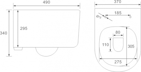 Унитаз подвесной Vincea Evo VT1-34S Унитаз подвесной Vincea Evo VT1-34S