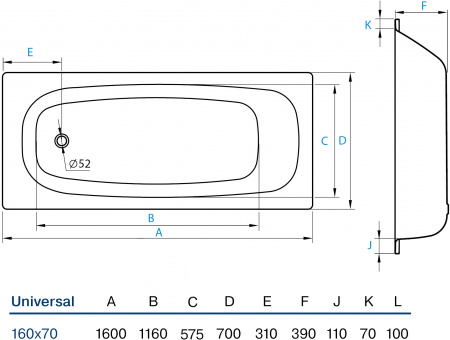   Koller Pool Universal 160x70 