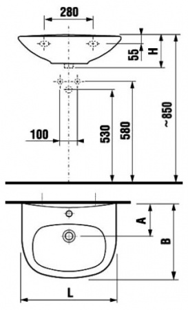 Раковина Jika Zeta 50 1039.0 Раковина Jika Zeta 50 1039.0