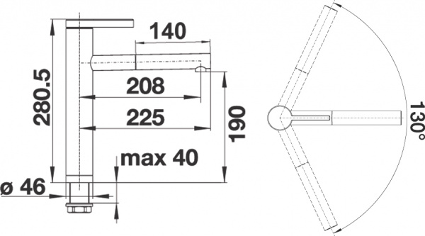  Blanco Linee-S Silgranit 518446   