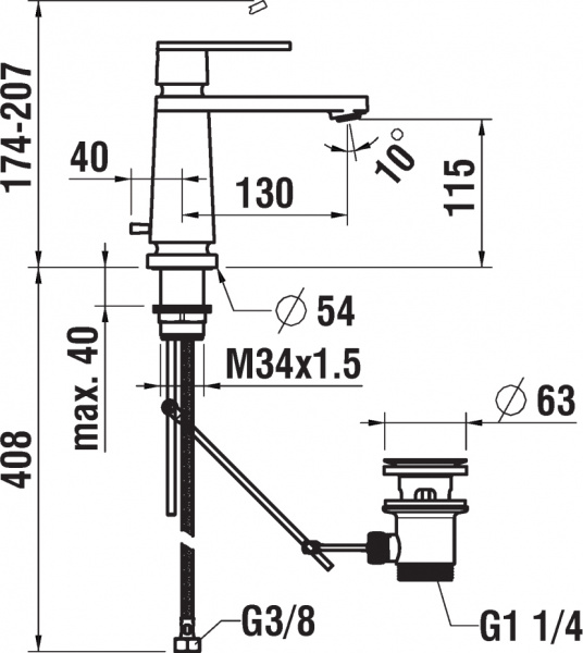  Laufen The New Classic 3.1185.1.004.121.1  