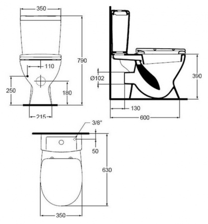 Унитаз-компакт Ideal Standard Eurovit plus V337101 с микролифтом Унитаз-компакт Ideal Standard Eurovit plus V337101 с микролифтом