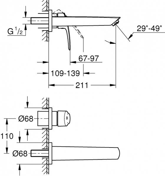  Grohe Eurosmart 29338003  