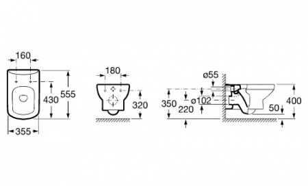 �������� ����������� Laufen Lis CW1 � ������� ���� + ������ Roca Dama Senso