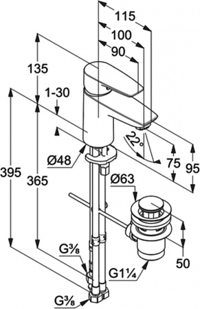  Kludi Pure&Solid 342760575  ,   
