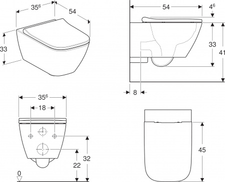������ ��������� Geberit Smyle Square � �������-�������� � �����������