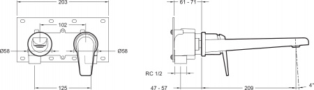  Jacob Delafon Avid E97358-CP   ,  