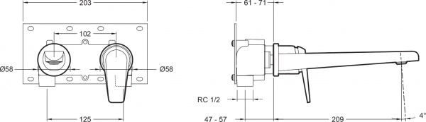  Jacob Delafon Avid E97358-CP   ,  