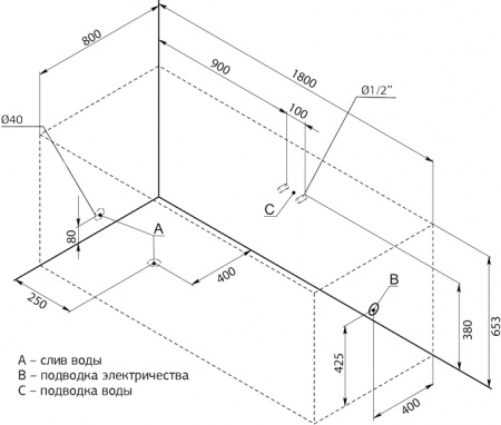 ��������� ����� Aquanet Grenada 00205395 180�80 � ��������