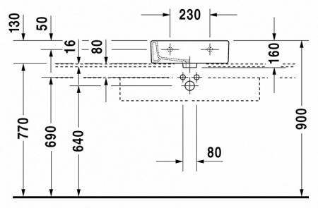 Рукомойник Duravit Vero 0704450000 (45 см) Рукомойник Duravit Vero 0704450000 (45 см)