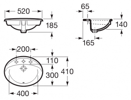 Раковина Roca Rodeo 327866000 (52 см) Раковина Roca Rodeo 327866000 (52 см)