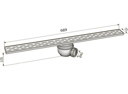   ACO Showerdrain 405718  . 700 