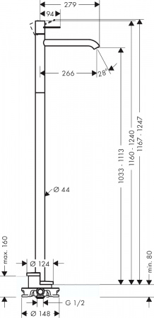  Axor Uno 38037820  , ,  