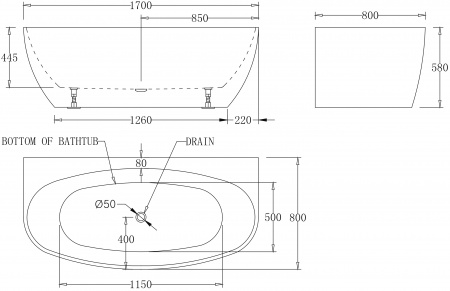   BelBagno BB83-1700 170x80