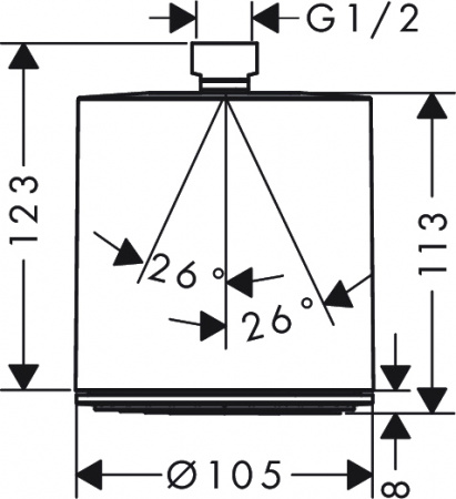   Hansgrohe Pulsify 105 1jet 24130000 