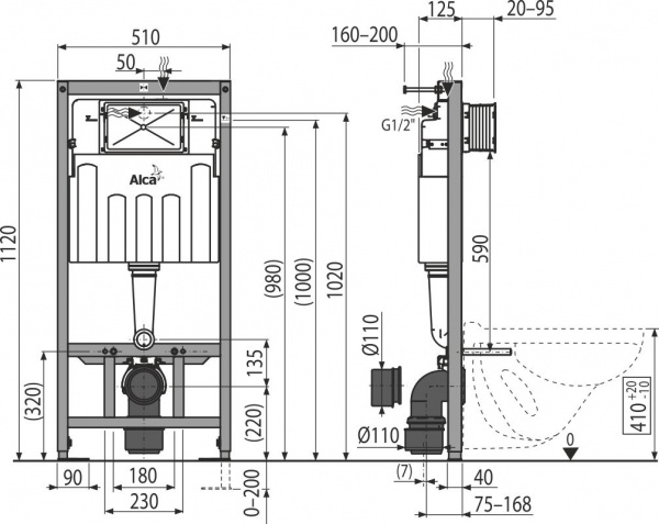     AlcaPlast Sadromodul AM101/1120