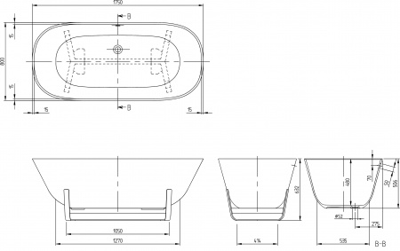 ��������� ����� Villeroy & Boch Antheus UBQ175ANH7F400V-01 175x80 alpin