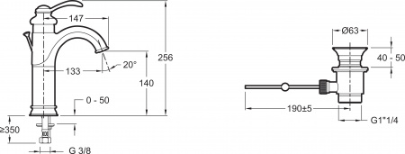  Jacob Delafon Fairfax E72091-CP  