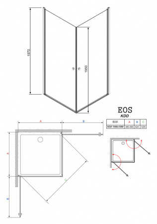   Radaway EOS KDD 100 100 