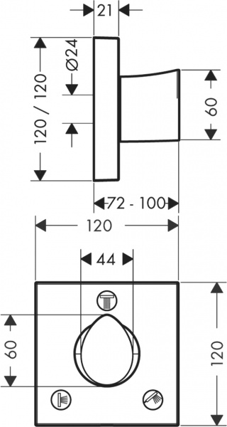   Axor Starck Organic Trio/Quattro 12731000   