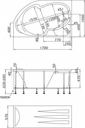   1MarKa Diana 170x105 L,  