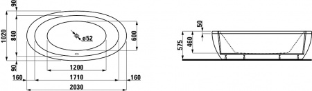 ��������� ����� Laufen Alessi one 2.4197.0.000.000.1 200x100